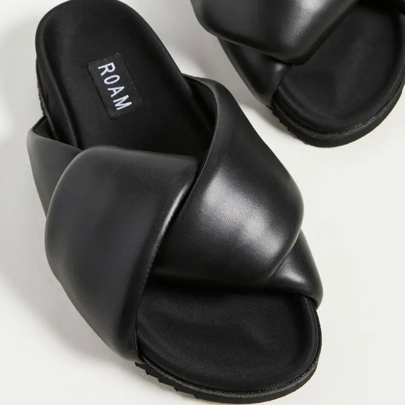Roam Foldy Puffy Sandal-black