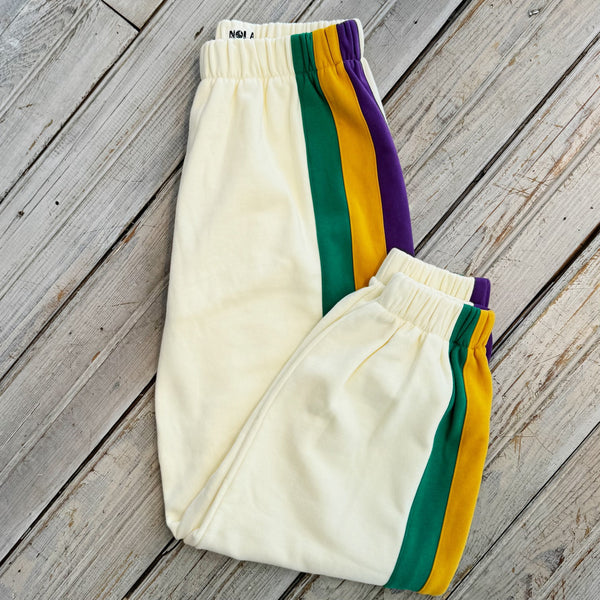 Mardi Nation Stripe Jogger-vintage white – jeantherapy