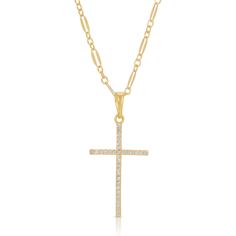 Joy Dravecky Whisper Cross Necklace- Gold