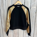 Black Sweatshirt with Gold Sequins
