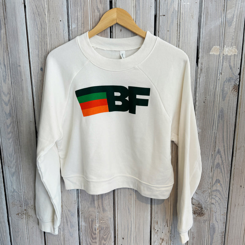 Ben Franklin BF Nation Crop Sweatshirt-vint wht