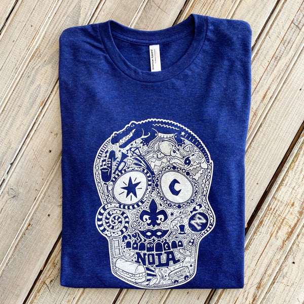 Dallas Cowboys Sugar Skull Short Sleeve Tee White / S