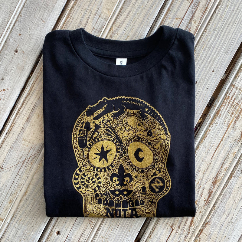 Nola Skull Kids-black/gold