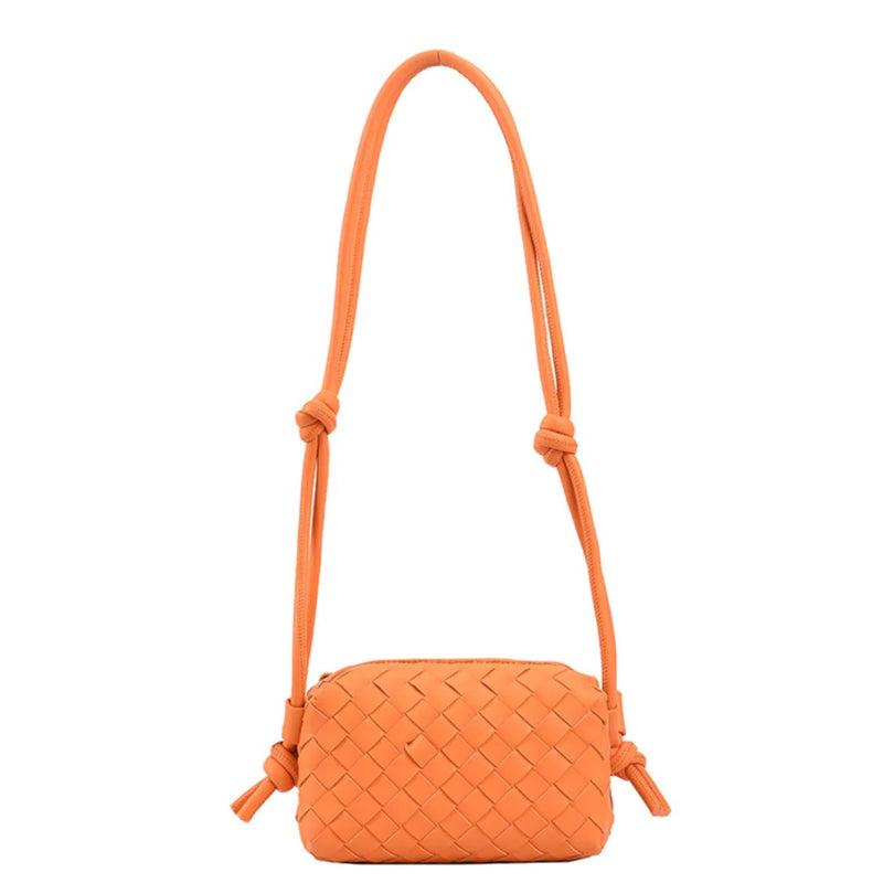 AC Braided Shoulder Bag-orange