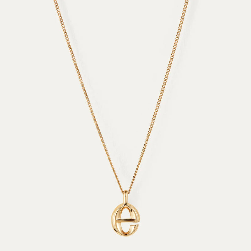 Jenny Bird Monogram Necklace “E”-gold