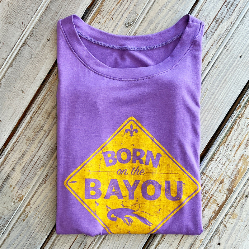 Born On The Bayou Tank-purple/gold