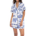 Katie Kime NOLA Pajama Set-navy