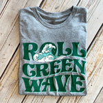 Roll Green Wave Tee-heather grey