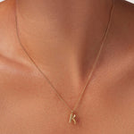 Jenny Bird Monogram Necklace “K”-gold