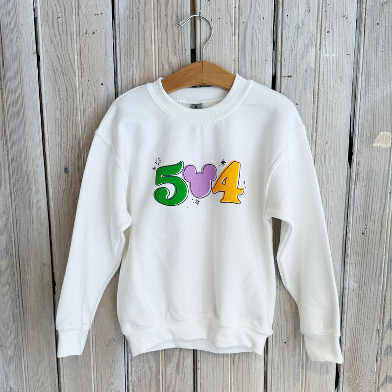 504 Mickey Kids Sweatshirt-white