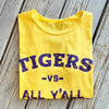 Tigers vs. All Crop Top-yellow