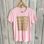 Saints x 5 Women's Crew-pink
