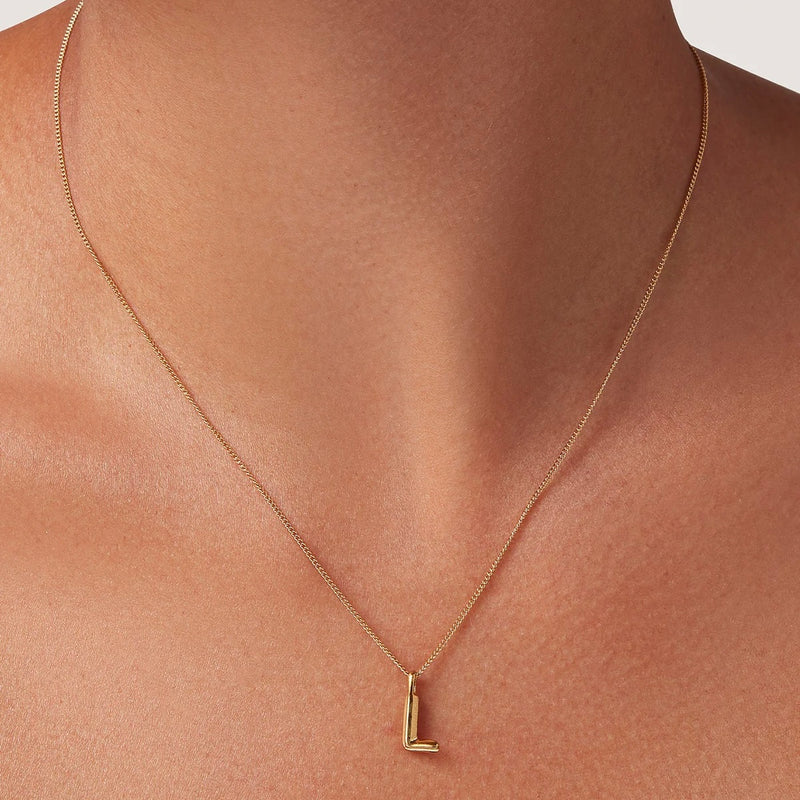 Jenny Bird Monogram Necklace “L”-gold