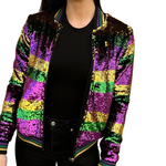 MGC Adult Sequin Full Length Jacket-striped