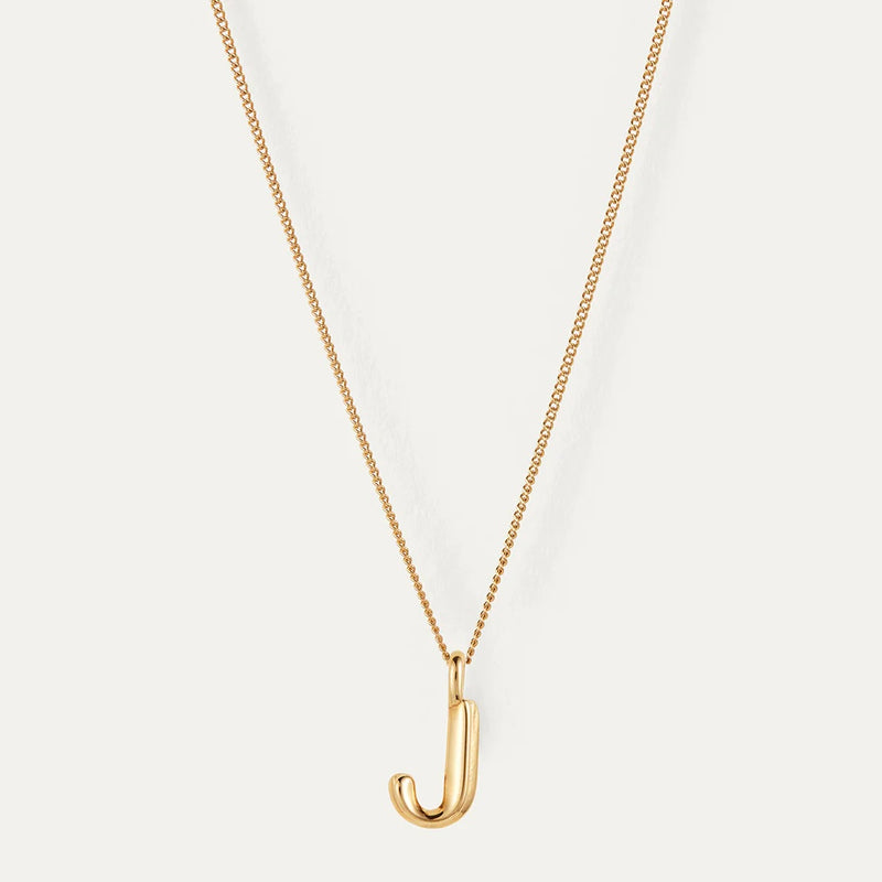 Jenny Bird Monogram Necklace “J”-gold