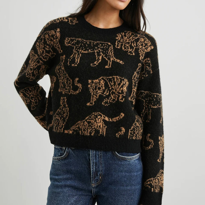 Rails Perci Sweater-camel wild cats