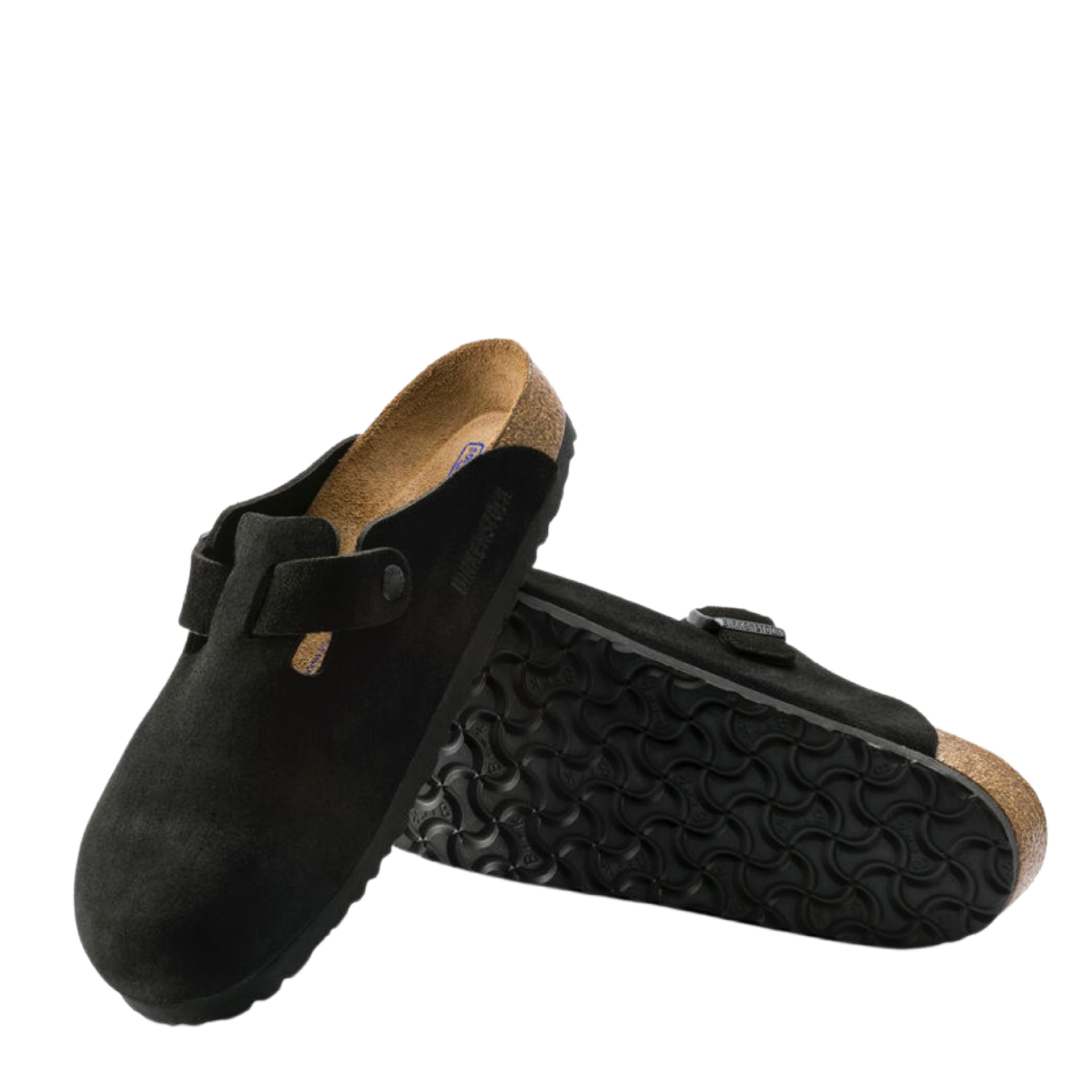 Birkenstock boston suede black discount