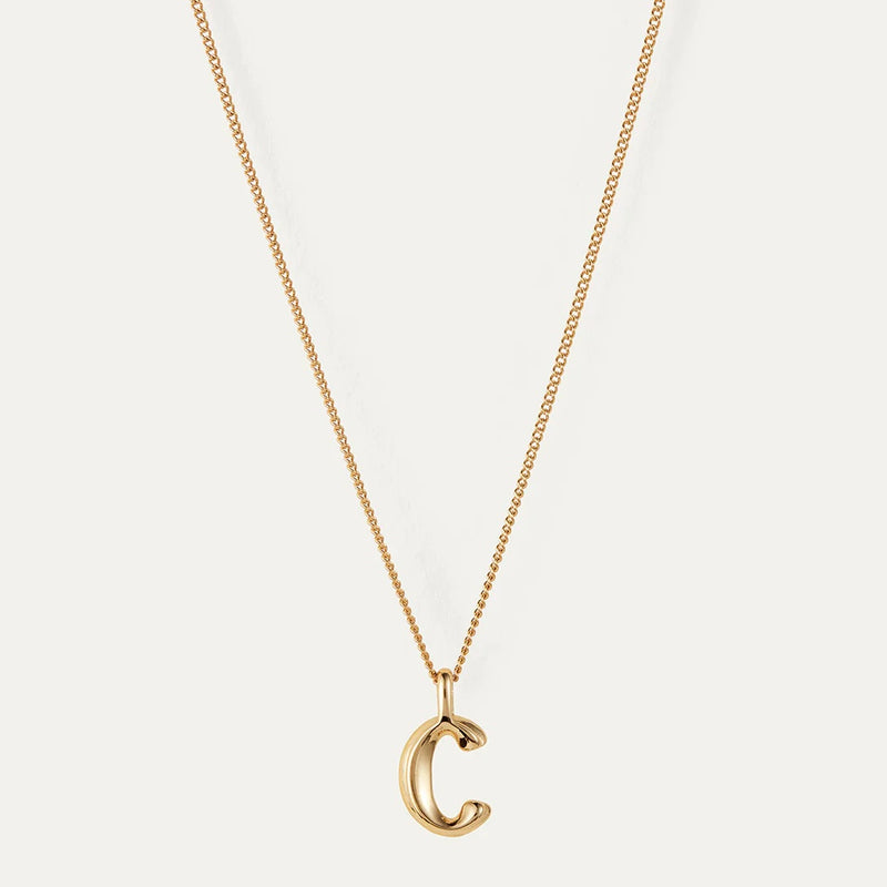 Jenny Bird Monogram Necklace “C”-gold