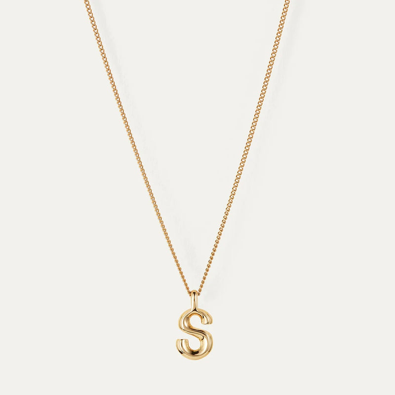 Jenny Bird Monogram Necklace “S”-gold