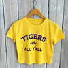 Tigers vs. All Crop Top-yellow