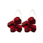 AC Matte Satin Air Bloom Earring-red