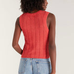 Z Supply Piper Sweater Tank-mineral red