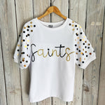 Nolaverse Saints Oversized Bubble Sleeve-white