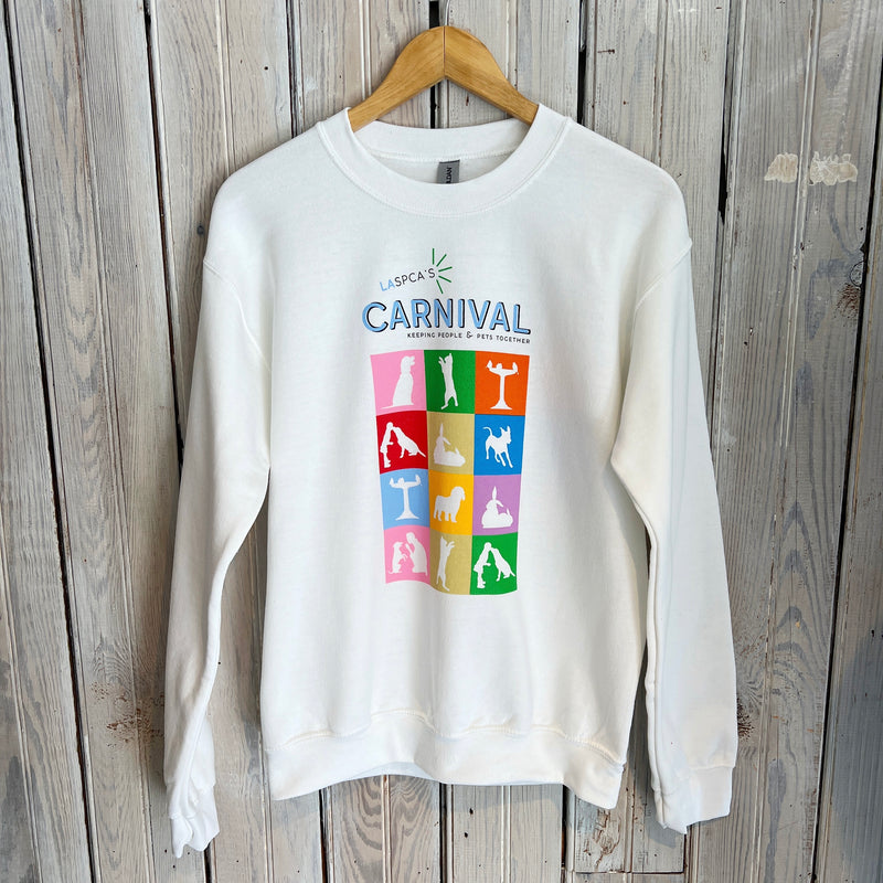 LASPCA Carnival Sweatshirt-white
