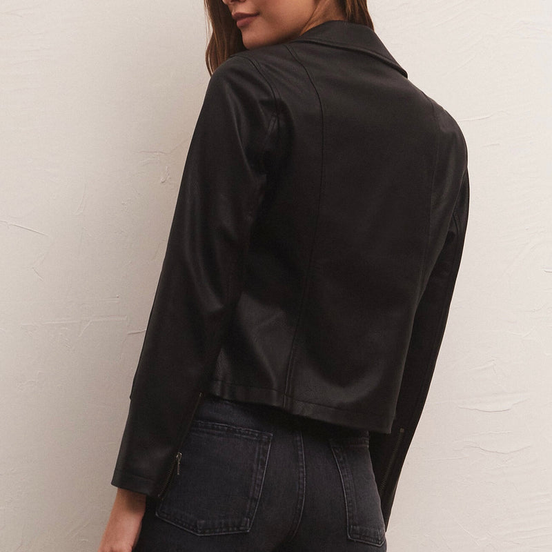 Z Supply Trina Moto Jacket-black