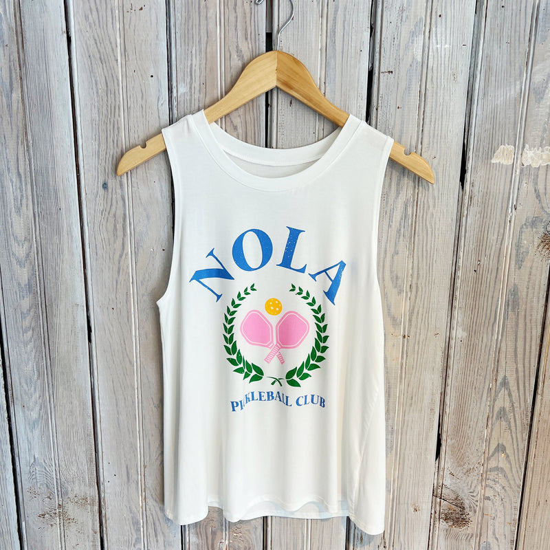 Pickleball Tank-off white