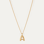 Jenny Bird Monogram Necklace “A”-gold