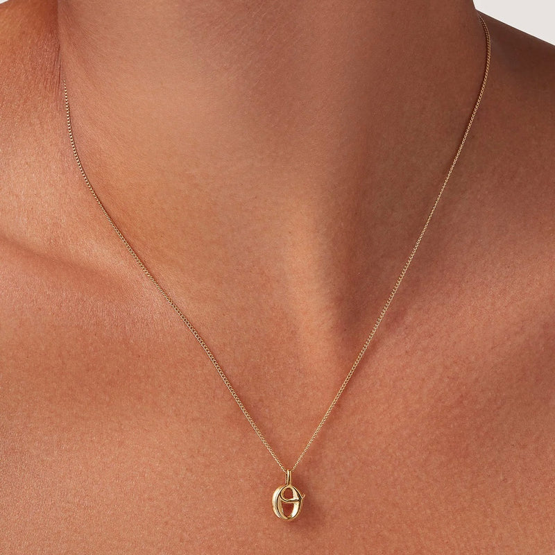 Jenny Bird Monogram Necklace “O”-gold