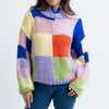Karlie Colorblock Crochet Sweater-purple