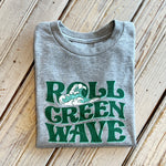 Roll Green Wave Kids Tee-hea grey