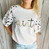 Nolaverse Saints Oversized Bubble Sleeve-white