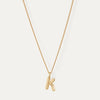 Jenny Bird Monogram Necklace “K”-gold