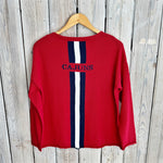 Pink Pineapple Country Day Varsity Sweater-red