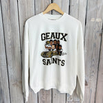 Geaux Saints Sweatshirt-white