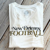 NO Football "O" FDL Specialty VNeck-white