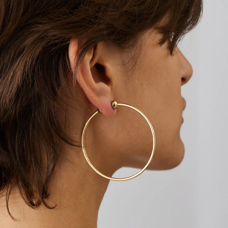 Jenny Bird Icon Hoops-  gold medium