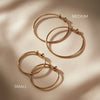 Jenny Bird Icon Hoops-  gold medium