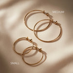 Jenny Bird Icon Hoops-  gold medium