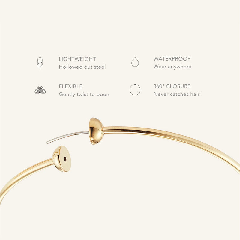 Jenny Bird Icon Hoops-  gold medium