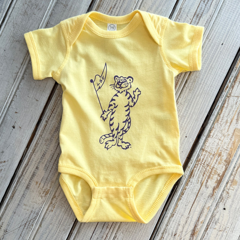 JT x LSU Tiger Flag Wave Onesie-butter