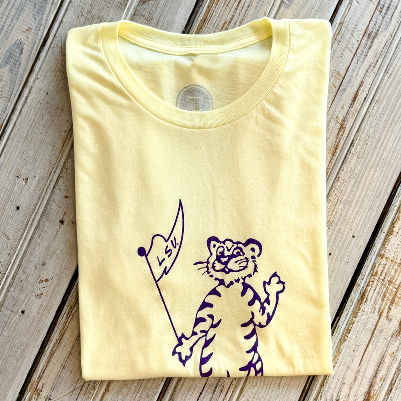 JT x LSU Tiger Flag Wave Unisex Tee-butter