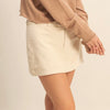 Corduroy Mini Skort- alpaca