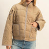 Quilted Puffer Jacket- olive