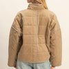 Quilted Puffer Jacket- olive