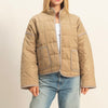 Quilted Puffer Jacket- olive