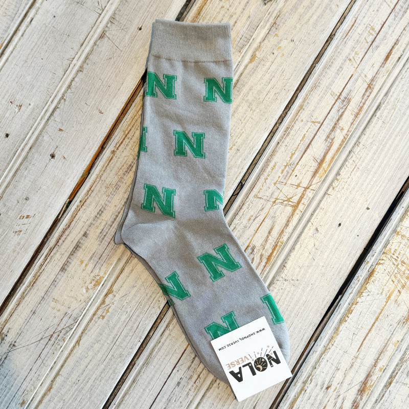 Nolaverse Newman Sock-grey/green